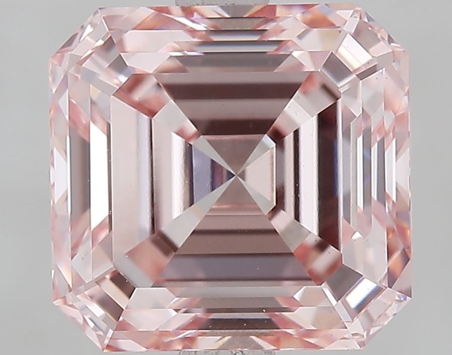 Loose Diamond - ASSCHER 3.09ct Fancy Intense Pink VS1: Loose Diamond - ASSCHER 3.09ct Fancy Intense Pink VS1 Source: This is a real non-mined Diamond that has been grown in a lab Shape: ASSCHER Carats: 3.09 Color: Fancy Intense Pink Certification: IGI Vid