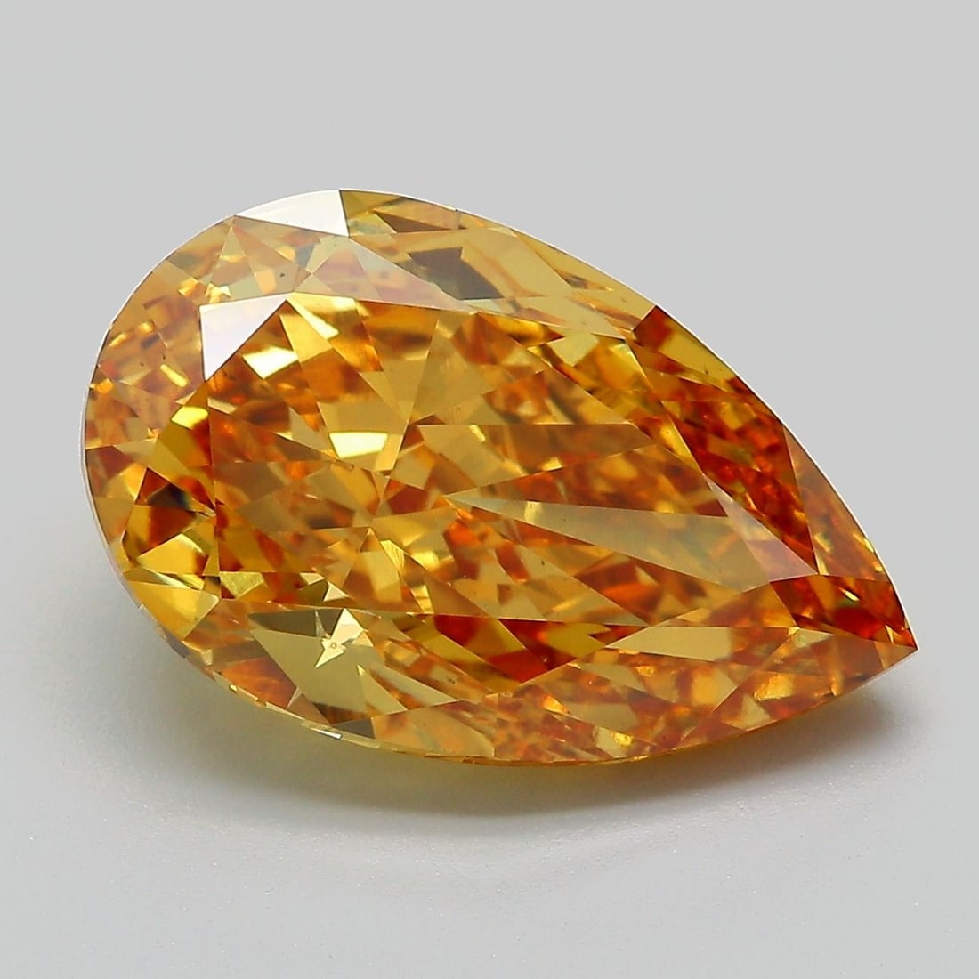 Loose Diamond - PEAR 8.0ct Fancy Vivid Brownish Yellow VS2: Loose Diamond - PEAR 8.0ct Fancy Vivid Brownish Yellow VS2 Source: This is a real non-mined Diamond that has been grown in a lab Shape: PEAR Carats: 8.0 Color: Fancy Vivid Brownish Yellow Certificatio
