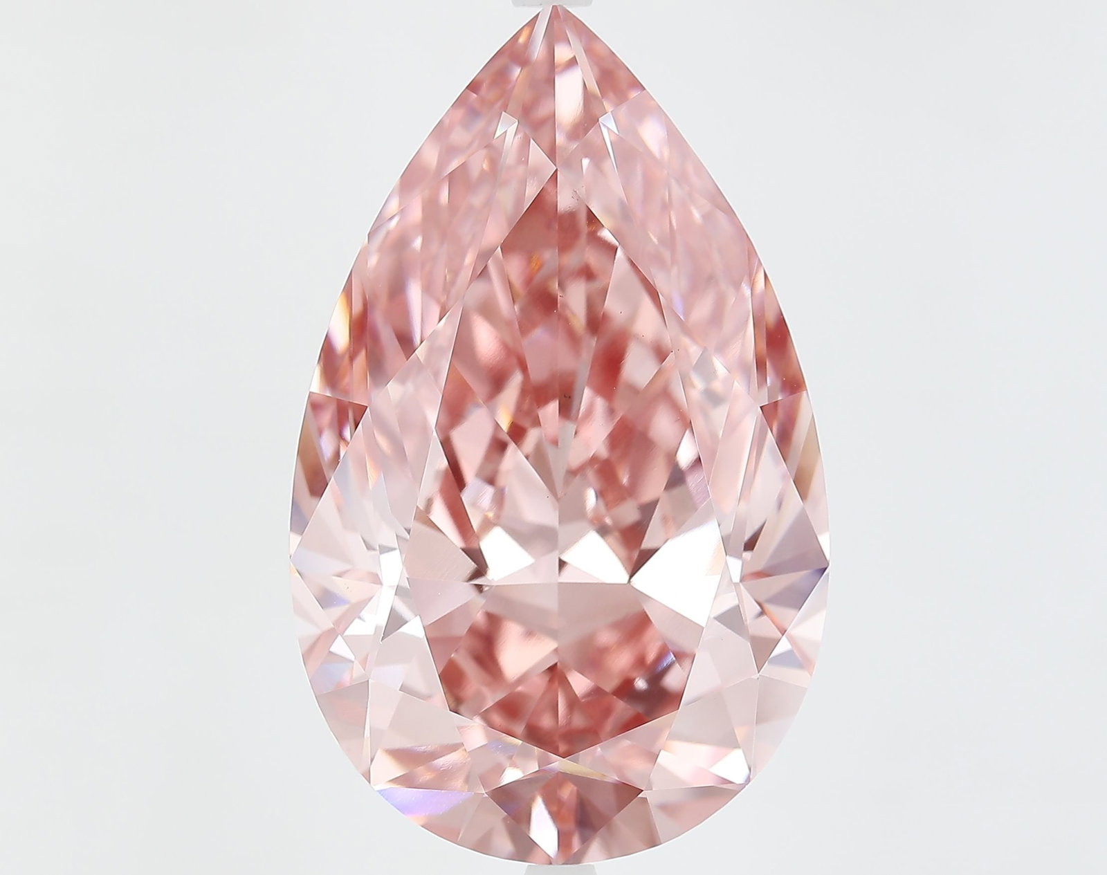 Loose Diamond - PEAR 18.11ct Fancy Vivid Pink VS1: Loose Diamond - PEAR 18.11ct Fancy Vivid Pink VS1 Source: This is a real non-mined Diamond that has been grown in a lab Shape: PEAR Carats: 18.11 Color: Fancy Vivid Pink Certification: IGI Video: