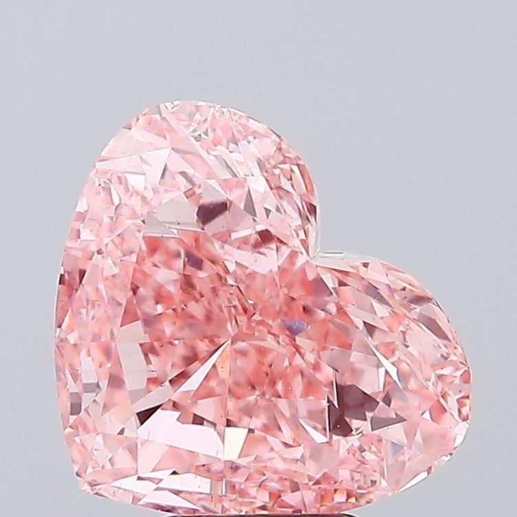 Loose Diamond - HEART 4.8ct Fancy Vivid Pink VS1: Loose Diamond - HEART 4.8ct Fancy Vivid Pink VS1 Source: This is a real non-mined Diamond that has been grown in a lab Shape: HEART Carats: 4.8 Color: Fancy Vivid Pink Certification: IGI Video: