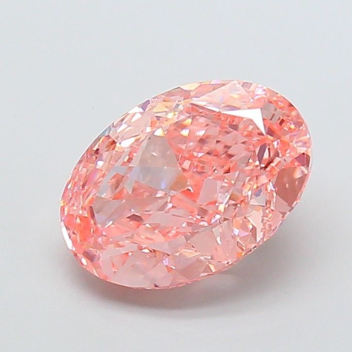 Loose Diamond - OVAL 5.03ct Fancy Vivid Pink VS1: Loose Diamond - OVAL 5.03ct Fancy Vivid Pink VS1 Source: This is a real non-mined Diamond that has been grown in a lab Shape: OVAL Carats: 5.03 Color: Fancy Vivid Pink Certification: IGI Video: