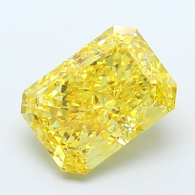 Loose Diamond - RADIANT 2.59ct Fancy Vivid Yellow VVS2: Loose Diamond - RADIANT 2.59ct Fancy Vivid Yellow VVS2 Source: This is a real non-mined Diamond that has been grown in a lab Shape: RADIANT Carats: 2.59 Color: Fancy Vivid Yellow Certification: IGI Vi