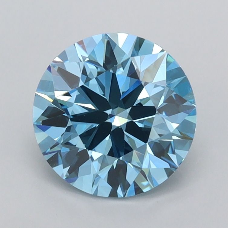 Ideal Loose Diamond - ROUND 1.46ct Fancy Vivid Blue VS1: Ideal Loose Diamond - ROUND 1.46ct Fancy Vivid Blue VS1 Source: This is a real non-mined Diamond that has been grown in a lab Shape: ROUND Carats: 1.46 Color: Fancy Vivid Blue Certification: IGI Video
