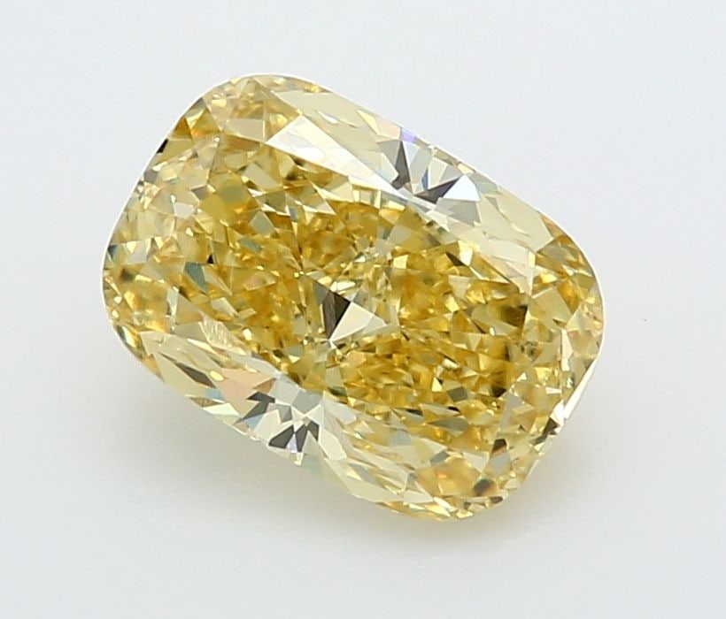 Loose Diamond - CUSHION MODIFIED 3.08ct Fancy Yellow VVS2: Loose Diamond - CUSHION MODIFIED 3.08ct Fancy Yellow VVS2 Source: This is a real non-mined Diamond that has been grown in a lab Shape: CUSHION MODIFIED Carats: 3.08 Color: Fancy Yellow Certification: 