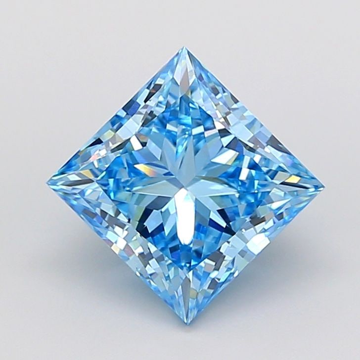 Loose Diamond - PRINCESS 5.01ct Fancy Vivid Blue VVS2: Loose Diamond - PRINCESS 5.01ct Fancy Vivid Blue VVS2 Source: This is a real non-mined Diamond that has been grown in a lab Shape: PRINCESS Carats: 5.01 Color: Fancy Vivid Blue Certification: IGI Vide