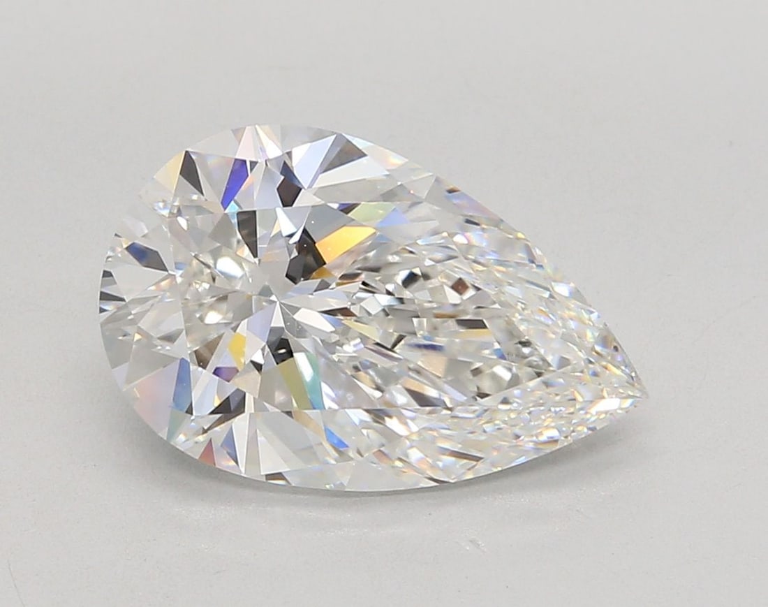 Loose Diamond - PEAR 5.07ct E VVS2: Loose Diamond - PEAR 5.07ct E VVS2 Source: This is a real non-mined Diamond that has been grown in a lab Shape: PEAR Carats: 5.07 Color: E Clarity: VVS2 Certification: IGI Video: