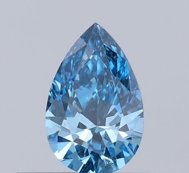 Loose Diamond - PEAR 0.26ct Fancy Vivid Blue SI1: Loose Diamond - PEAR 0.26ct Fancy Vivid Blue SI1 Source: This is a real non-mined Diamond that has been grown in a lab Shape: PEAR Carats: 0.26 Color: Fancy Vivid Blue Certification: IGI Video: