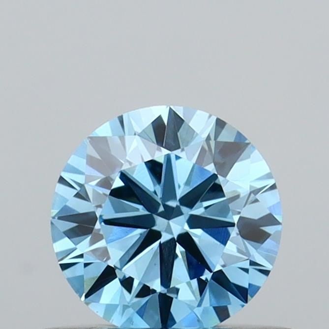 Loose Diamond - ROUND 0.46ct Fancy Vivid Blue VS1: Loose Diamond - ROUND 0.46ct Fancy Vivid Blue VS1 Source: This is a real non-mined Diamond that has been grown in a lab Shape: ROUND Carats: 0.46 Color: Fancy Vivid Blue Certification: IGI Video: