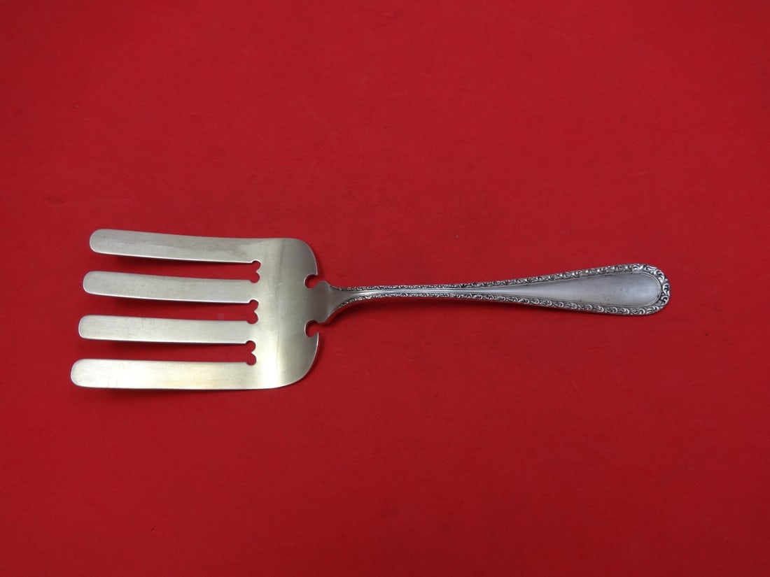 Davis & Galt Sterling Silver Asparagus Fork Gold Wash 9.5" (1 of 1)