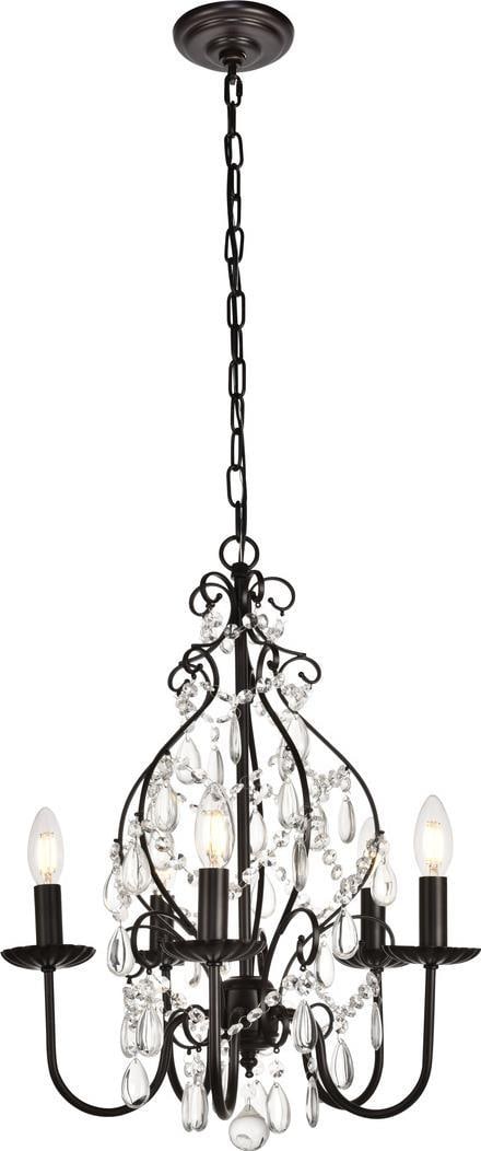 Elegant Lighting Blaise Crystal Pendant Light Fixture Oil-Rubbed Bronze (1 of 1)