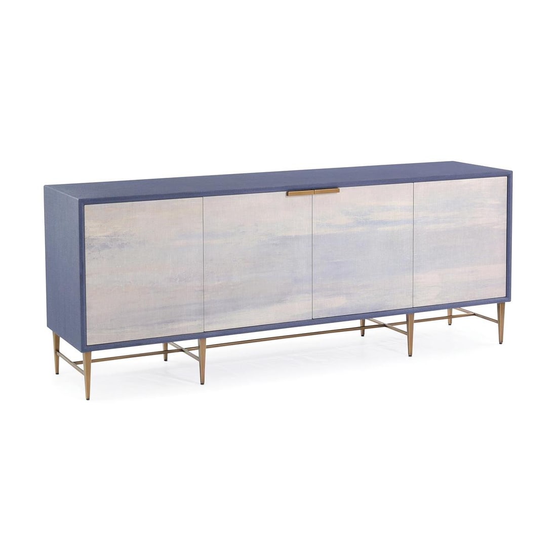 John-Richard Contemporary Linen Wrapped Sideboard Skyscape Collection: John-Richard Contemporary Linen Wrapped Sideboard Skyscape Collection Enhance your dining or living area with this contemporary sideboard, featuring a stylish linen-wrapped exterior and a sturdy steel