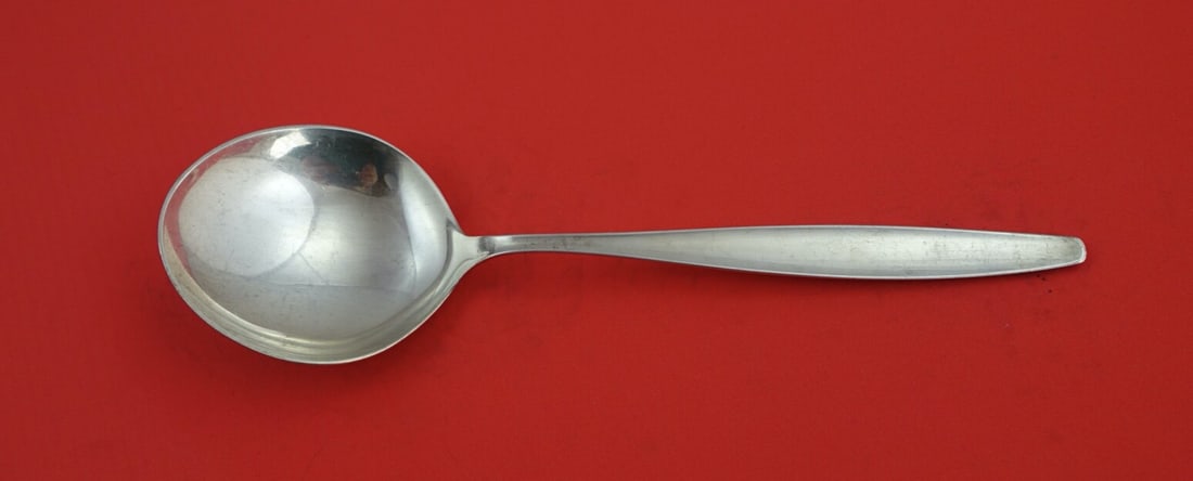 Georg Jensen Cypress Sterling Silver Salad Serving Spoon 8.5" (1 of 2)