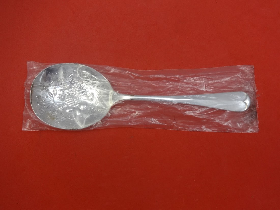 Carrs Rattail Sterling Silver Berry Spoon 9 Inch Serving Spoon (1 of 2)