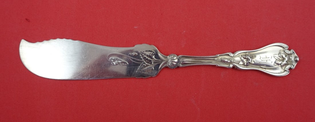Whiting Violet Sterling Silver Fish Knife 7 1/4 inch Heirloom Design (1 of 2)