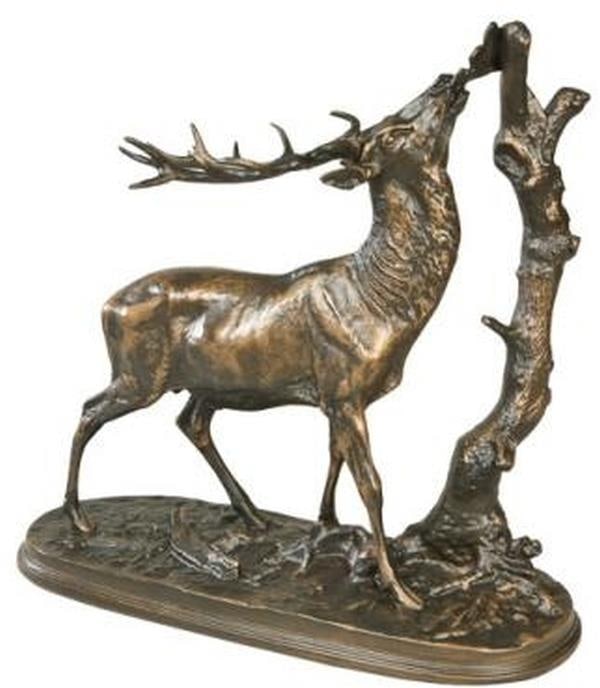 Handcrafted Mountain Lodge Elk Resin Statue 14in Lodge Style (1 of 1)
