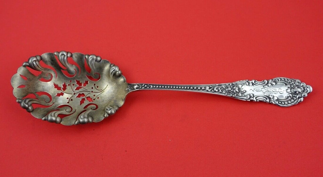 Knowles Mauser Apollo Sterling Silver Ice Spoon 8 5/8" Gold Washed (1 of 3)