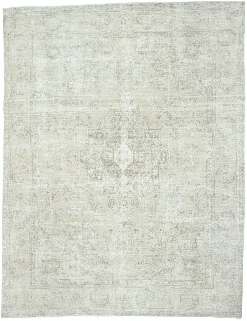 Antique Hand-Knotted Wool Oriental Rug 9'4 x 12'2 Floral Design (1 of 10)