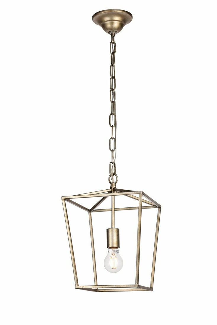 Maddox 1-Light Vintage Silver Chandelier for Dining or Kitchen Island (1 of 7)