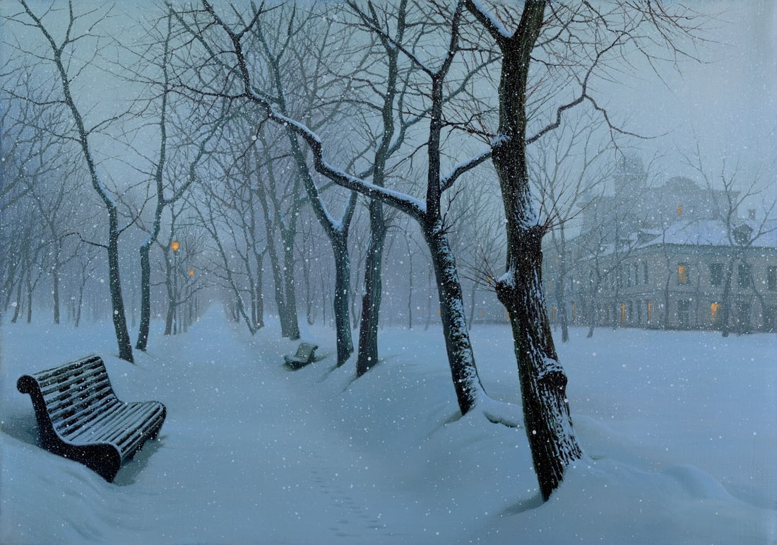Alexei Butirskiy December's Song Signed Limited Edition Giclee Canvas Art: Alexei Butirskiy December's Song Signed Limited Edition Giclee Canvas Art Immerse yourself in the beauty of Alexei Butirskiy's 'December's Song' with this signed limited edition giclee on canvas. This