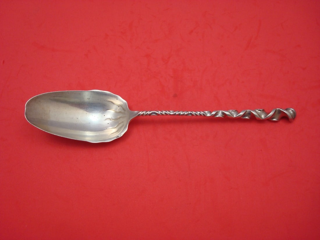 Whiting Reverse Twist #8 Sterling Silver Salad Serving Spoon 9.5 In (1 of 1)