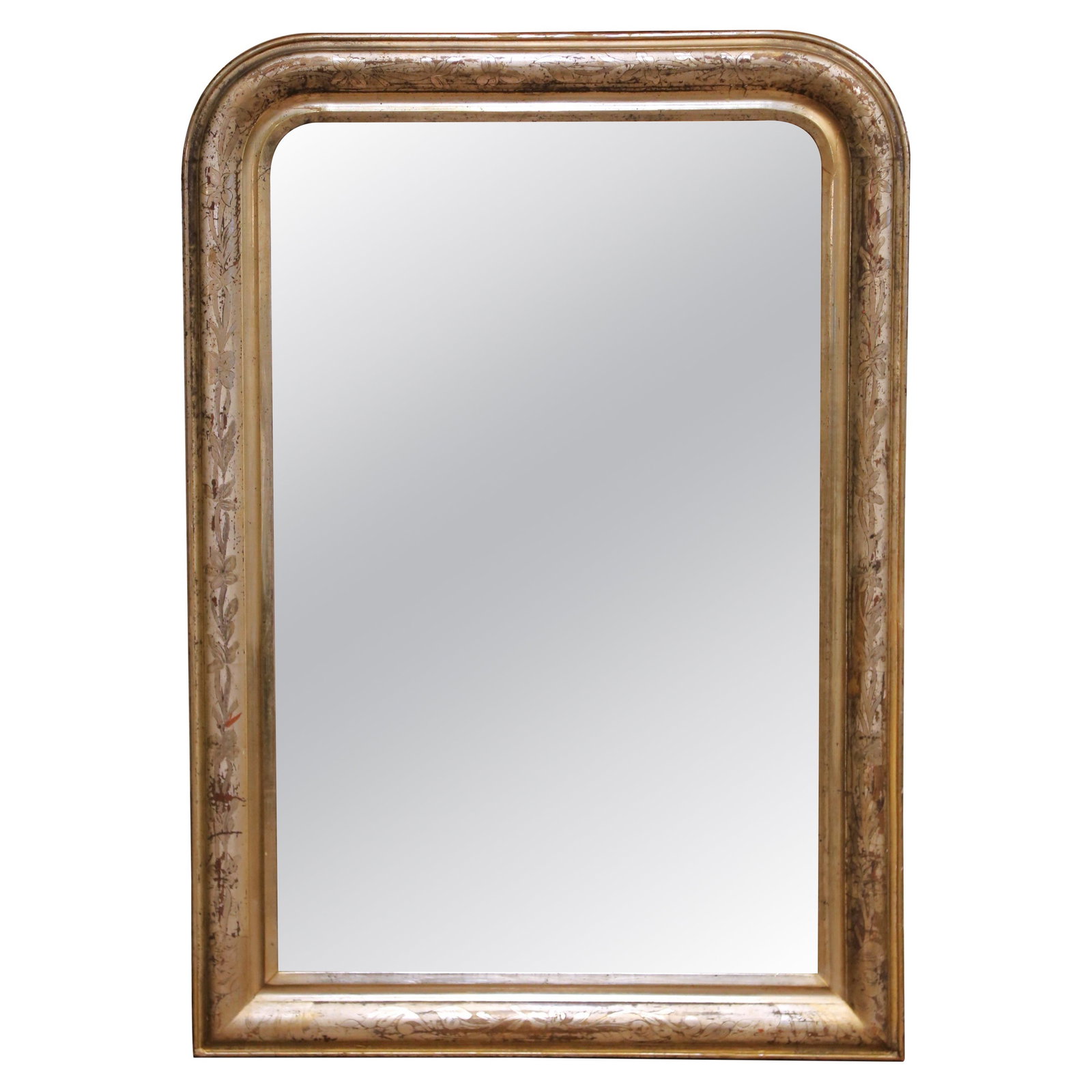 Louis Philippe French Silvered Mirror With Gilt Highlights Circa 1870 (1 of 7)