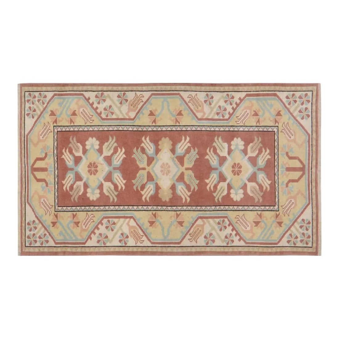 Anatolian Wool Area Rug Hand Knotted Turkish 2'7 x 4'7 Vintage: Anatolian Wool Area Rug Hand Knotted Turkish 2'7 x 4'7 Vintage This vintage Turkish Anatolian rug is hand-knotted from wool using traditional rug making techniques. It combines timeless craftsmanship 