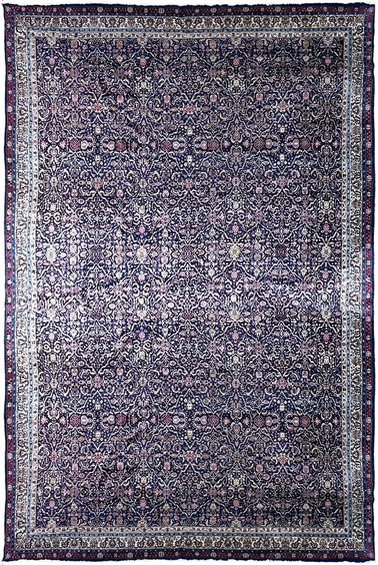 Antique Turkish Oushak Wool Area Rug 12 x 18 Circa 1890: Antique Turkish Oushak Wool Area Rug 12 x 18 Circa 1890 This is an original antique Turkish Oushak area rug, hand-knotted circa 1890. Crafted from 100% wool with a cotton foundation, the rug features 