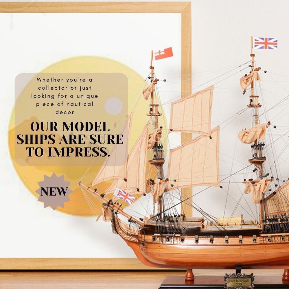 Handmade HMS Surprise Model Nautical Decor 26.75H 27.50W 8.25D (1 of 1)