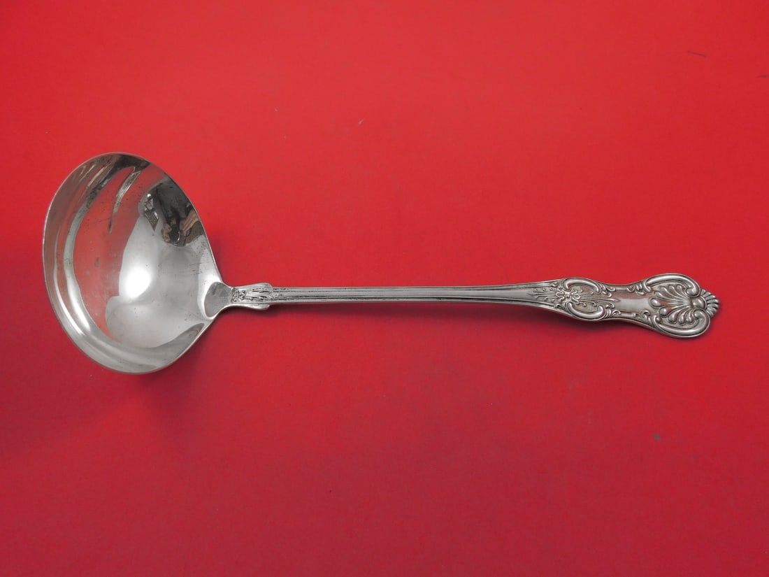 Wallace Kings Sterling Silver Soup Ladle 12 Inch Vintage: Wallace Kings Sterling Silver Soup Ladle 12 Inch Vintage This exquisite soup ladle from the Kings pattern by Wallace is crafted from sterling silver, showcasing the quality and craftsmanship of the ea