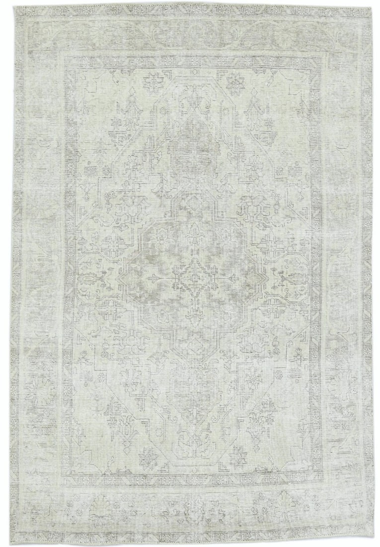 Handmade Vintage Floral Oriental Rug 6'6 x 9'7 Wool Carpet: Handmade Vintage Floral Oriental Rug 6'6 x 9'7 Wool Carpet Enhance your living space with this stunning handmade distressed vintage Oriental rug, featuring a beautiful floral pattern that complements 