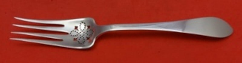 Tiffany & Co Faneuil Sterling Silver Cold Meat Fork 9 Inch Splayed Tines (1 of 2)