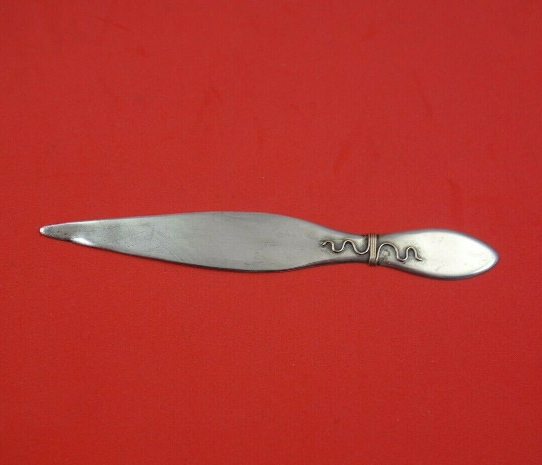 Shiebler Sterling Silver Letter Opener with 14k Rose Gold Wire Handle (1 of 3)