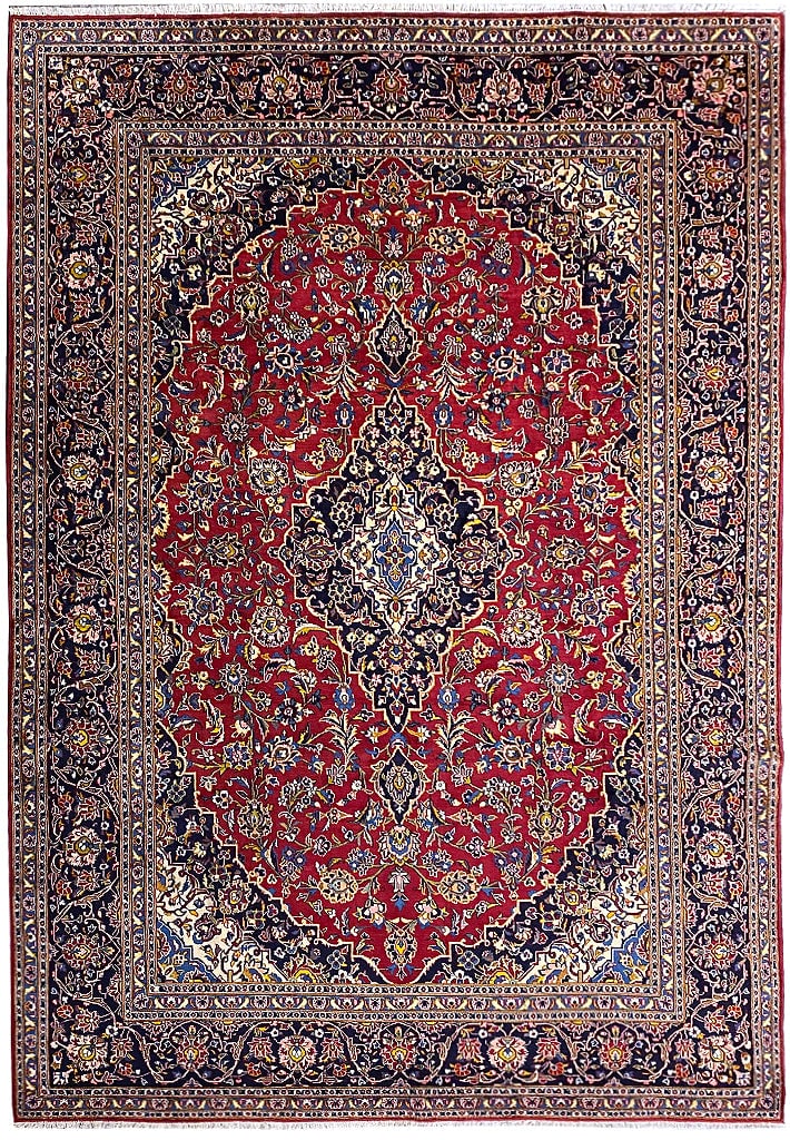 Authentic Persian Kashan Rug 9.0 x 13.7 Feet Premium Quality: Authentic Persian Kashan Rug 9.0 x 13.7 Feet Premium Quality Free continental US Shipping Enhance your space with this exquisite 9.0 x 13.7 Persian Kashan Rug, known for its finer quality and authenti
