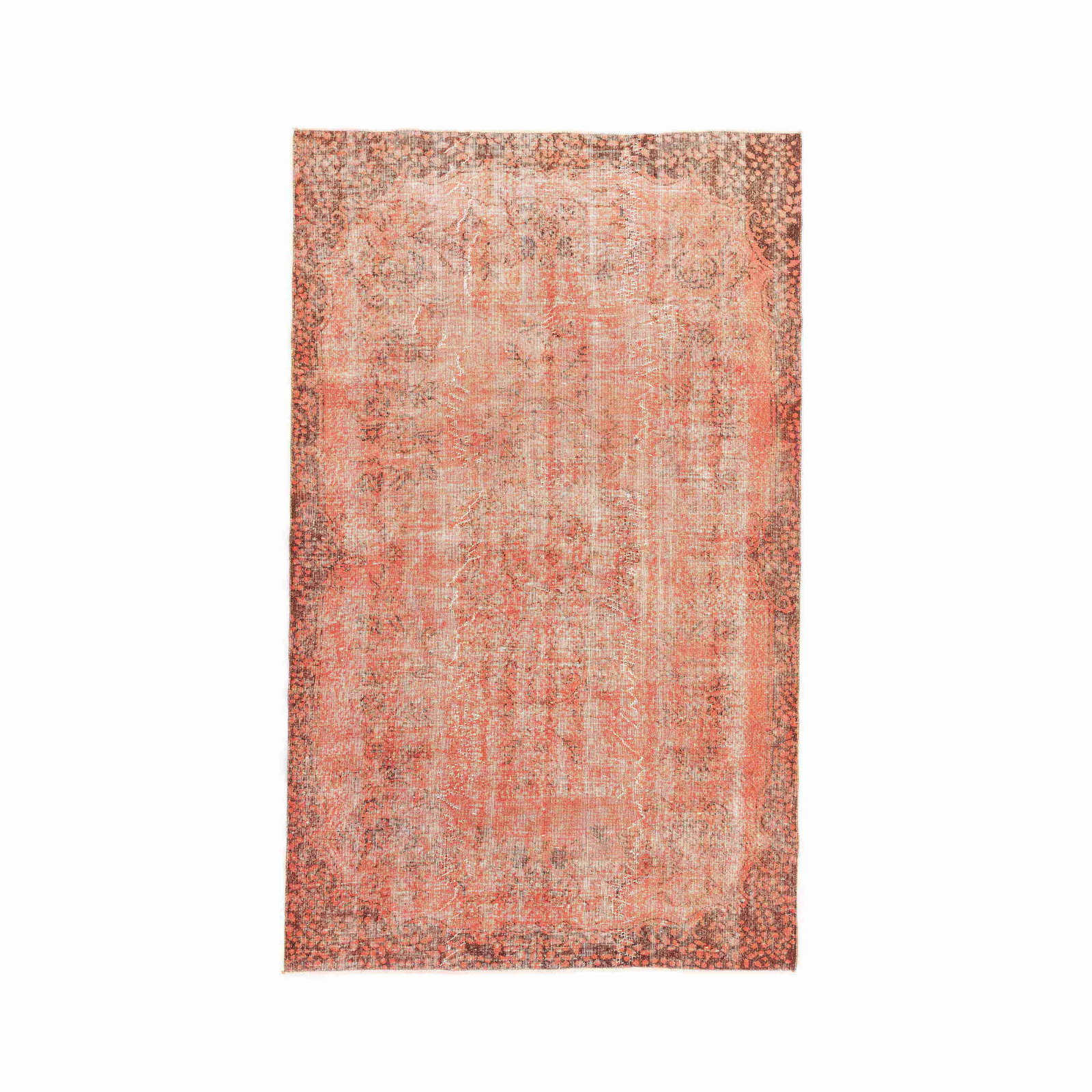 Authentic Handmade Vintage Carpet Wool on Cotton 65 x 106.3 Inches (1 of 8)