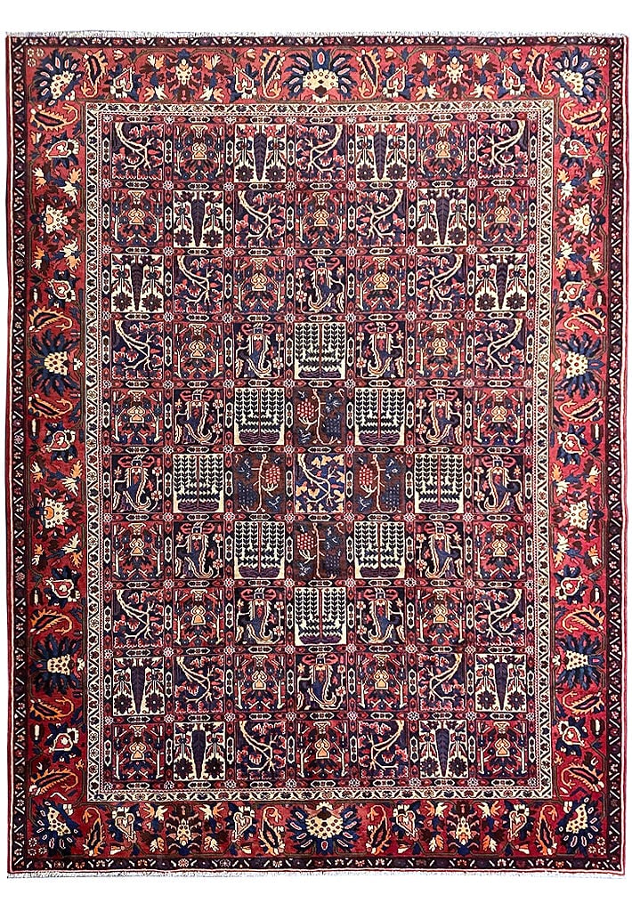 Authentic Persian Bakhtiar Rug 9.5 x 12.0 Feet Premium Quality: Authentic Persian Bakhtiar Rug 9.5 x 12.0 Feet Premium Quality Free continental US Shipping This authentic Persian Bakhtiar rug measures 9.5 x 12.0 feet, showcasing intricate designs and vibrant color