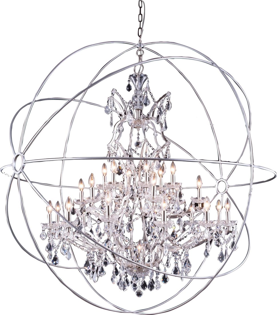 Elegant Lighting Royal-Cut Crystal Pendant Lamp 63H 60W 60D UL-Listed: Elegant Lighting Royal-Cut Crystal Pendant Lamp 63H 60W 60D UL-Listed Illuminate your space with this Elegant Vintage Style Crystal Pendant Lamp, designed to bring a touch of sophistication to any roo