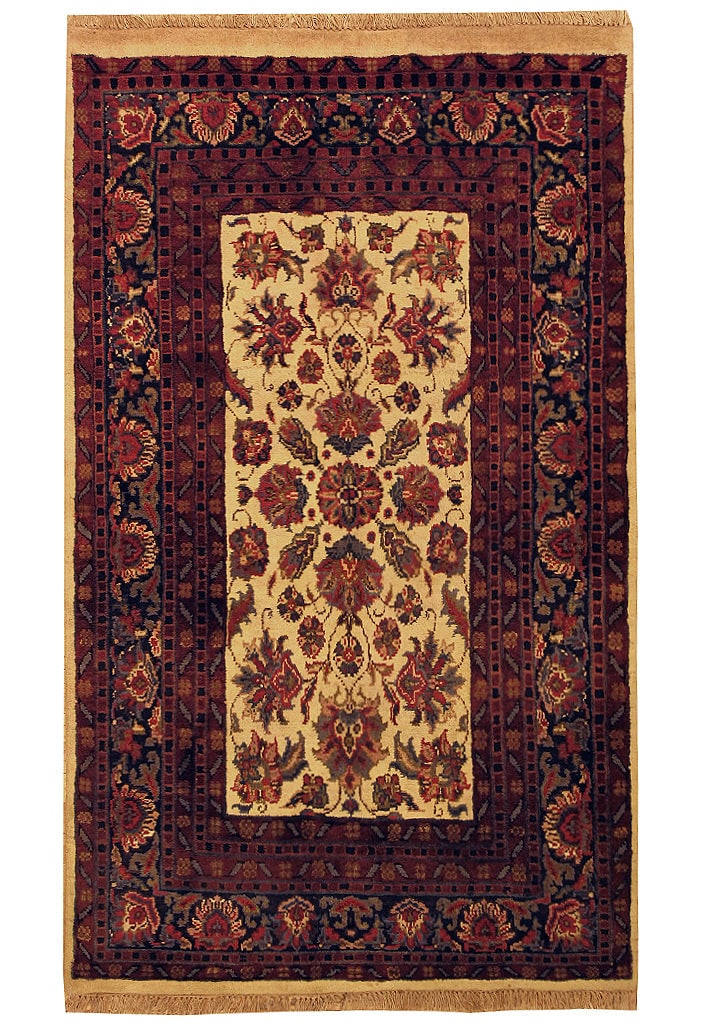4' x 6' Handmade Jaipur Rug Soft Wool Area Rug Ivory: 4' x 6' Handmade Jaipur Rug Soft Wool Area Rug Ivory Free continental US Shipping Enhance your living space with this exquisite 4' x 6' New Handmade Jaipur Rug, crafted in the historic city of Jaipur,