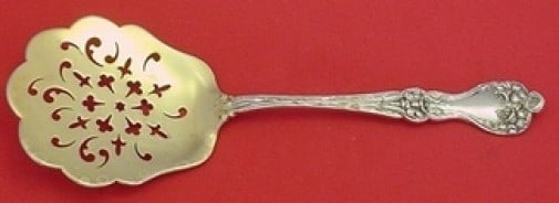 Alvin Majestic Sterling Silver Gold Wash Tomato Server 7.5": Alvin Majestic Sterling Silver Gold Wash Tomato Server 7.5" This exquisite tomato server from the Majestic pattern by Alvin is crafted from high-quality sterling silver, featuring a beautiful gold was
