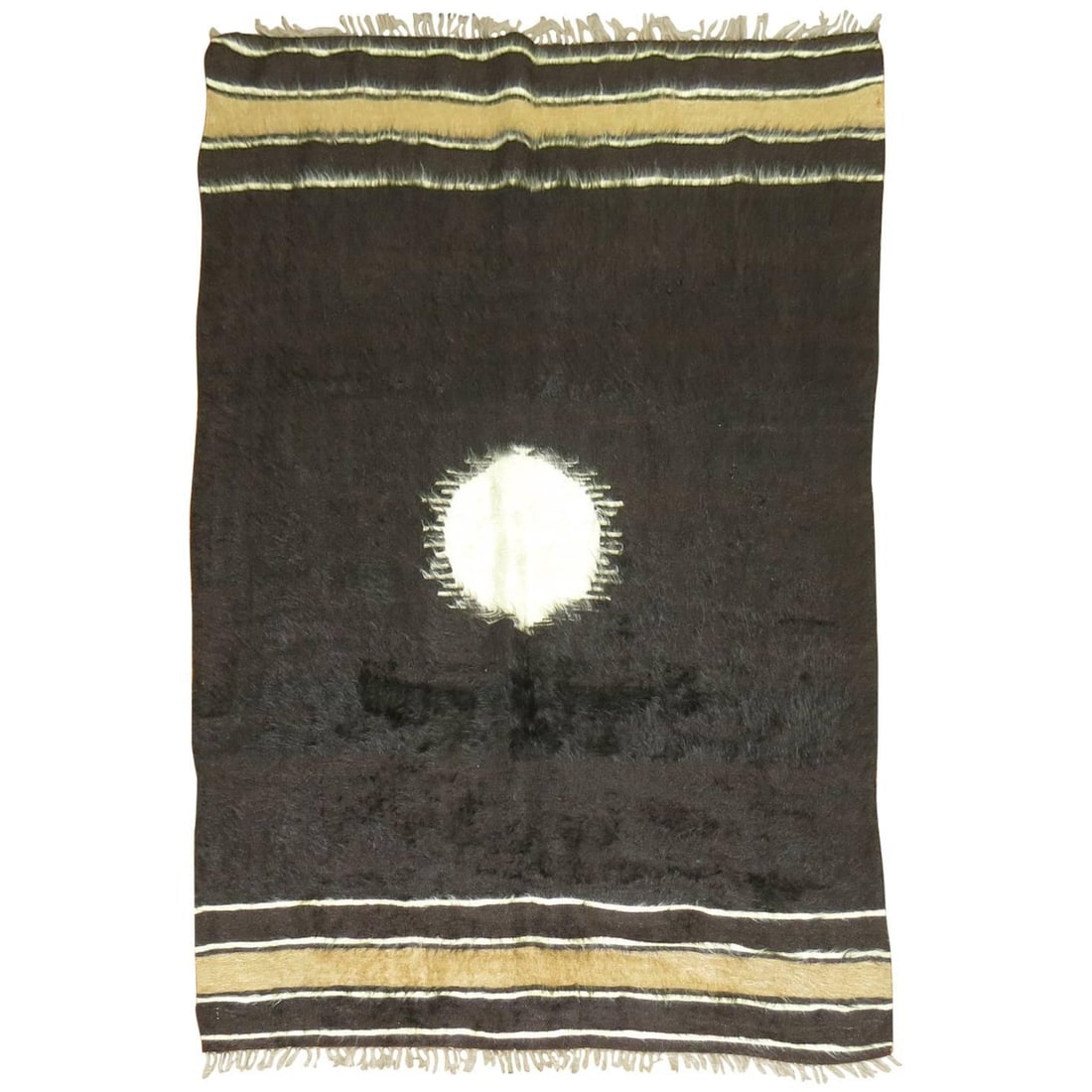 Mid Century Mohair Wool Sirt Turkish Decorative Rug 4'6 x 6' (1 of 8)