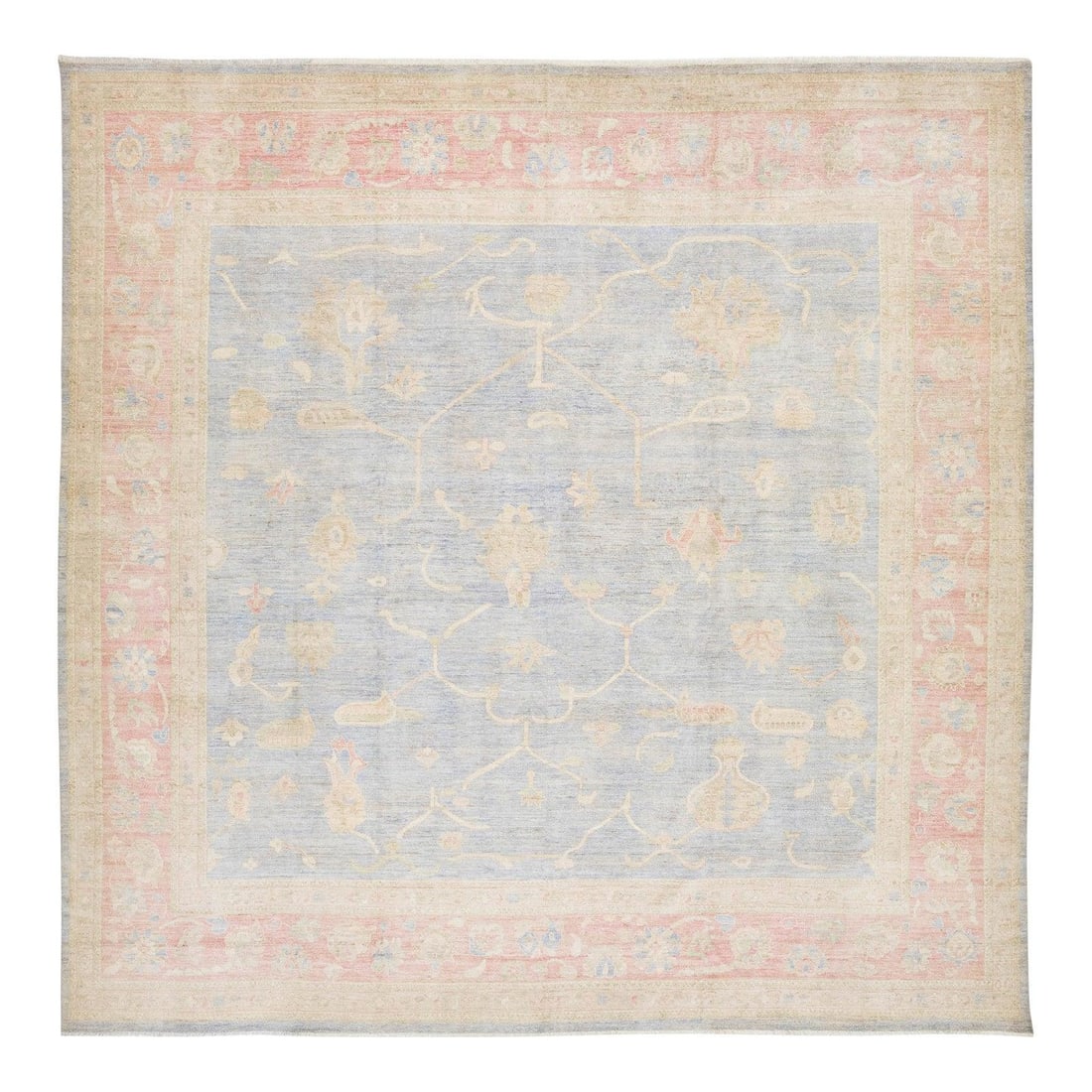 Hand Knotted Wool Oushak Style Rug 13'1 x 13' (1 of 10)