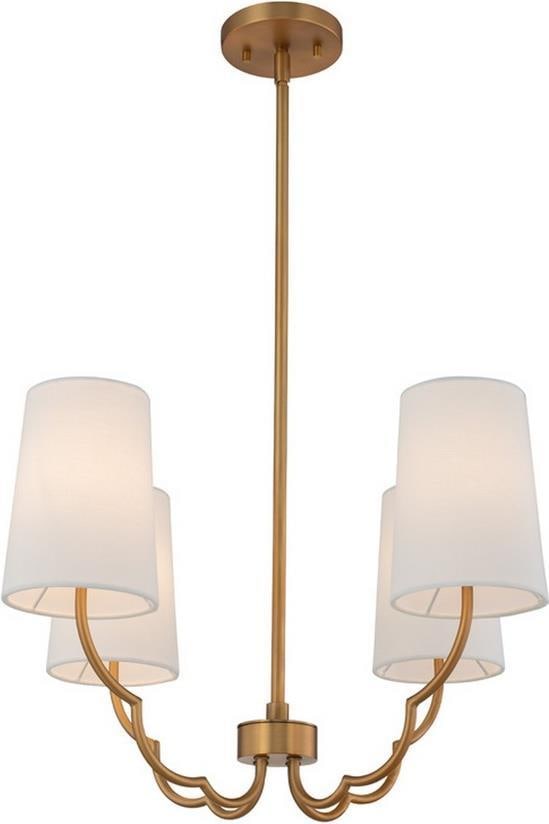 Kalco Sophia 4-Light Bowl Chandelier New Brass Finish Dimmable (1 of 1)
