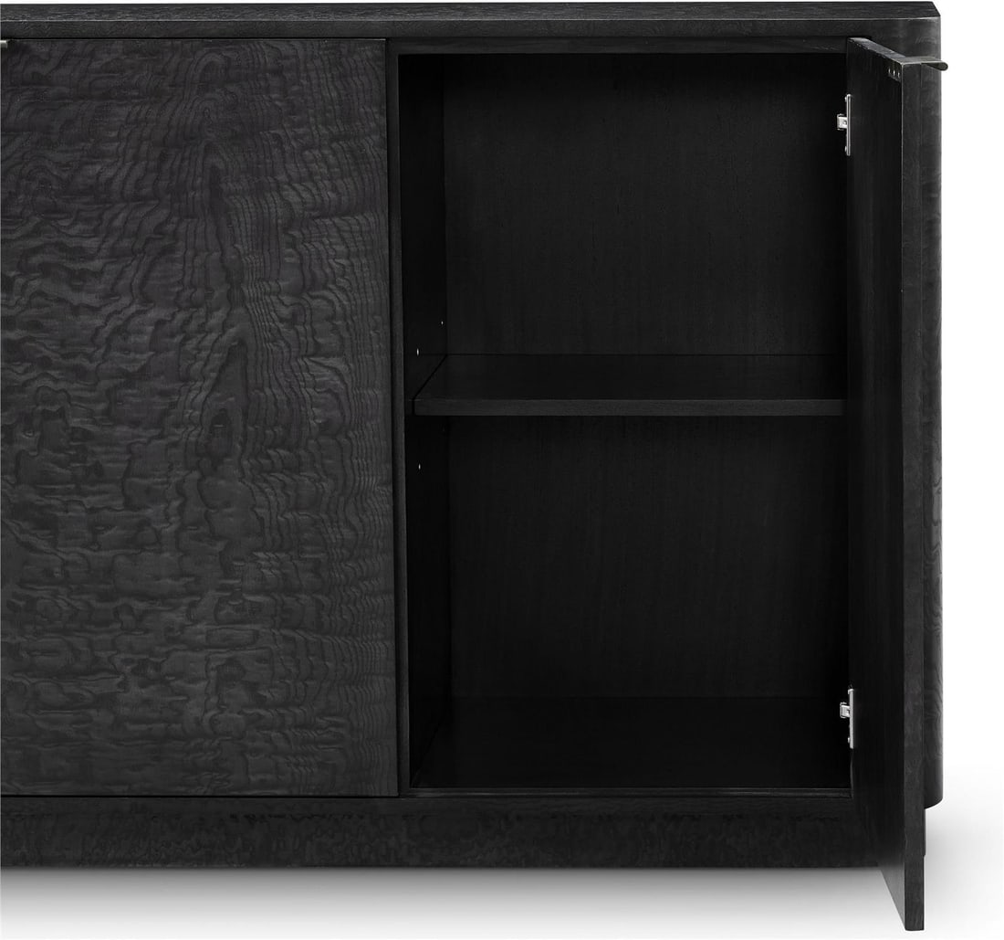 Theodore Alexander Stylish Kesden Sideboard Black Brass Veneer 36H 86W 18D: Theodore Alexander Stylish Kesden Sideboard Black Brass Veneer 36H 86W 18D Introducing the Kesden Sideboard, a stylish piece that combines functionality with French elegance. Finished in a sophisticat
