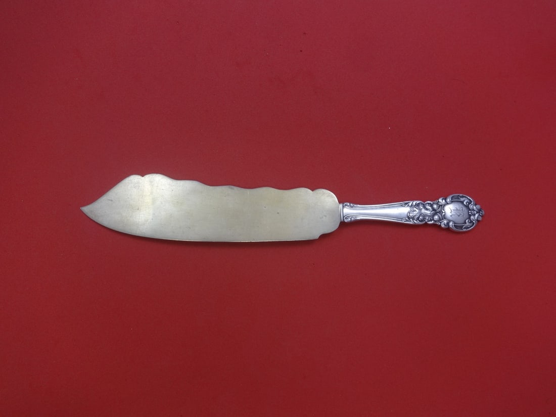 Gorham Royal Oak Sterling Silver Ice Cream Slice 10" Gold-Washed (1 of 1)