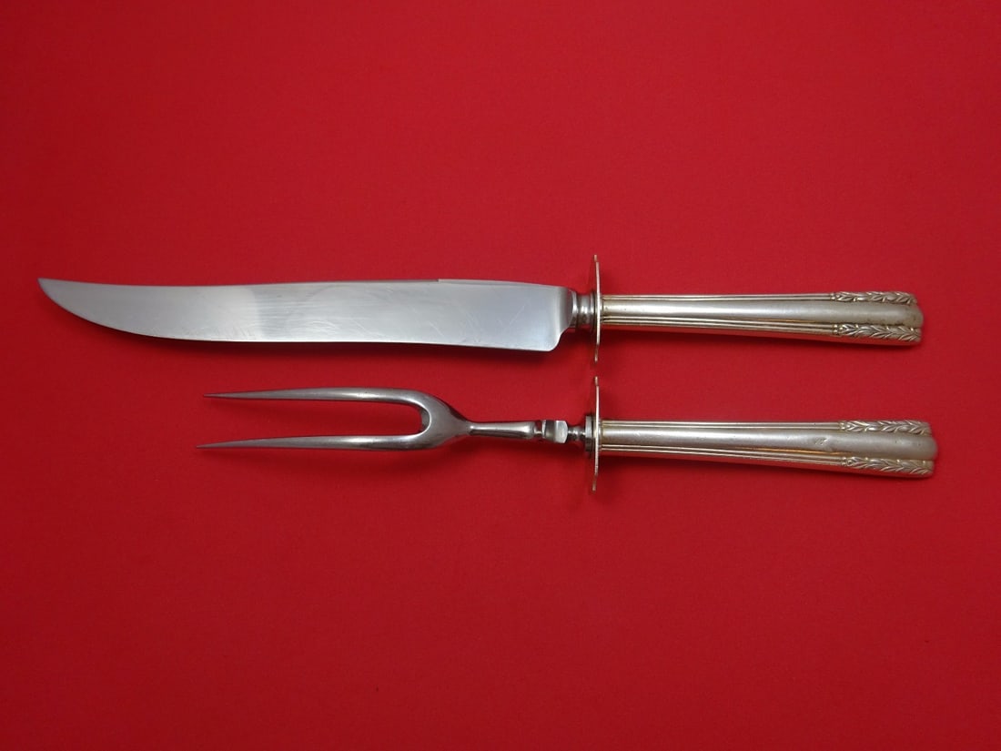 Alvin Chapel Bells Sterling Silver 2pc Carving Set with Stainless Implements (1 of 1)