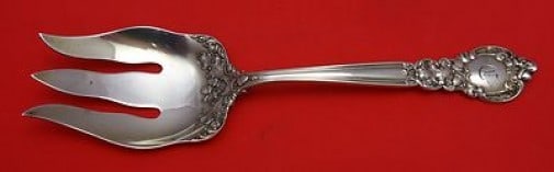 Gorham Royal Oak Sterling Silver Salad Serving Fork 8 3/4 Inch (1 of 1)