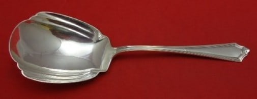 Gorham Plymouth Sterling Silver Berry Spoon 9 1/8 Inch Serving Spoon (1 of 1)