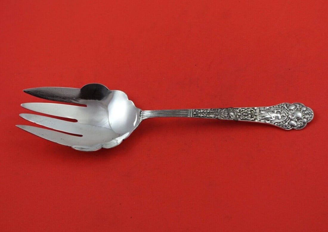 Gorham Medici Old Sterling Silver Serving Fork 9.5 Inch (1 of 2)