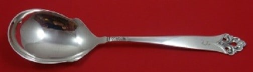 Marthinsen Lillemor Sterling Silver Serving Spoon 9 3/8in Monogrammed (1 of 1)