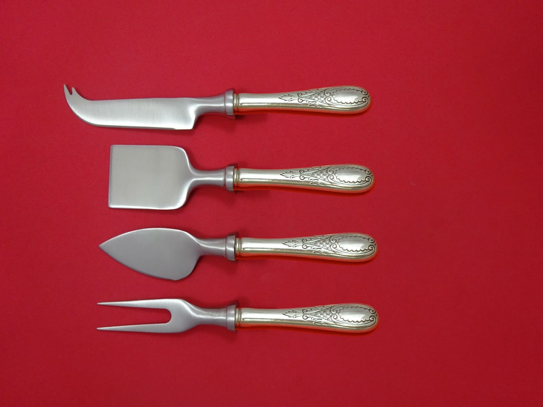 Tuttle Sterling Silver Windsor Castle Cheese Serving Set 4 Piece Custom (1 of 1)