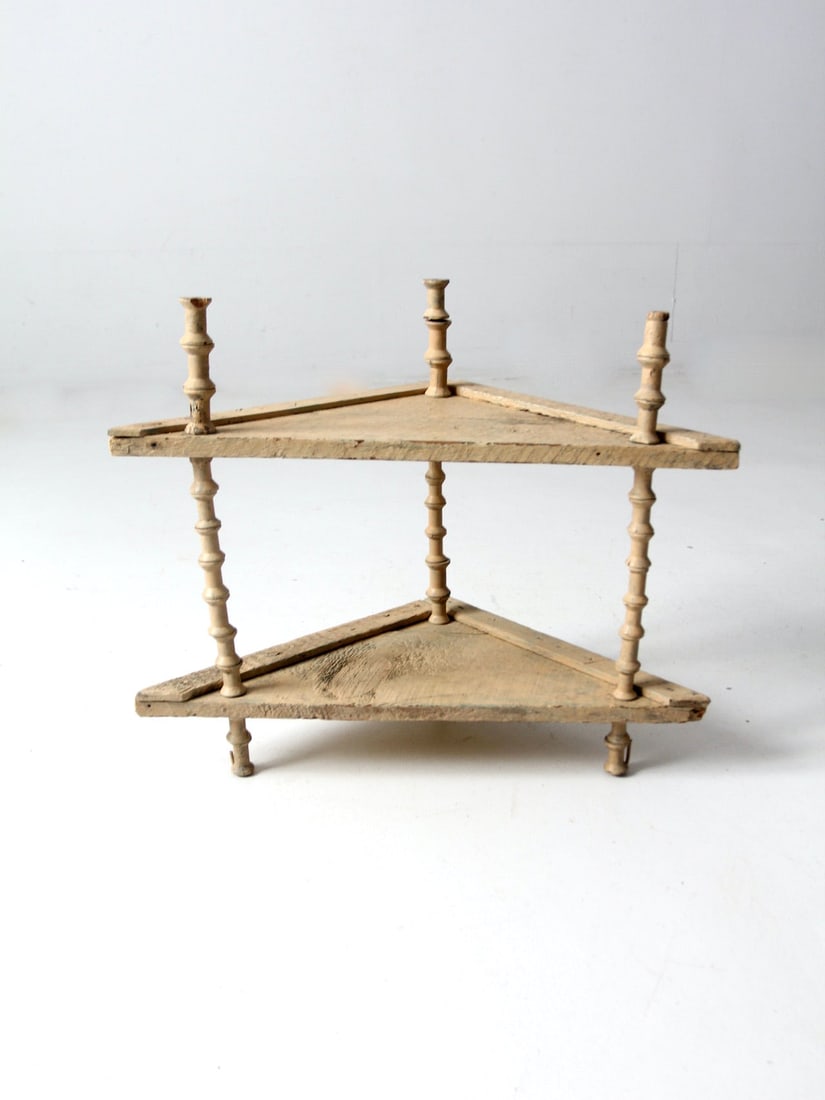 Antique Victorian Wooden Spool Shelf Stand Heritage Collection: Antique Victorian Wooden Spool Shelf Stand Heritage Collection Discover a piece of history with this charming Victorian Spool Shelf Stand from our Heritage Collection. This antique riser features a be